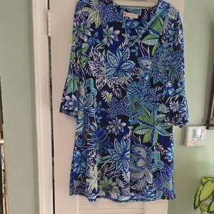 Jude Connally Blue and White Floral Dress